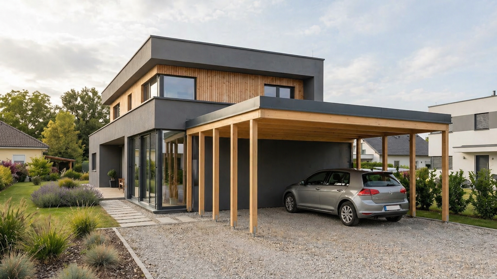 Carport wirkt wie ein Fremdkörper vor dem Haus
