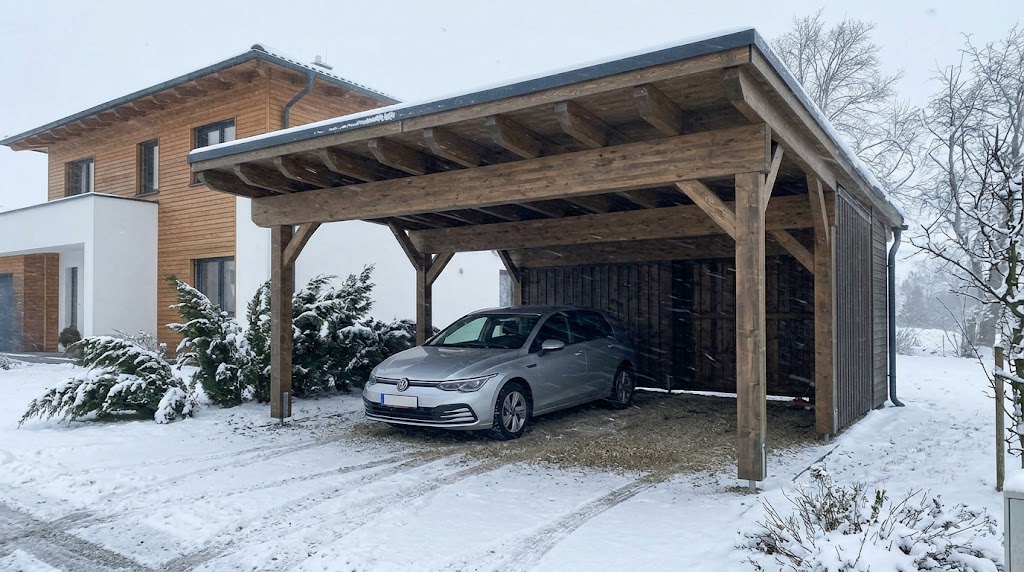 Carport für Sturm und Schneelast geplant