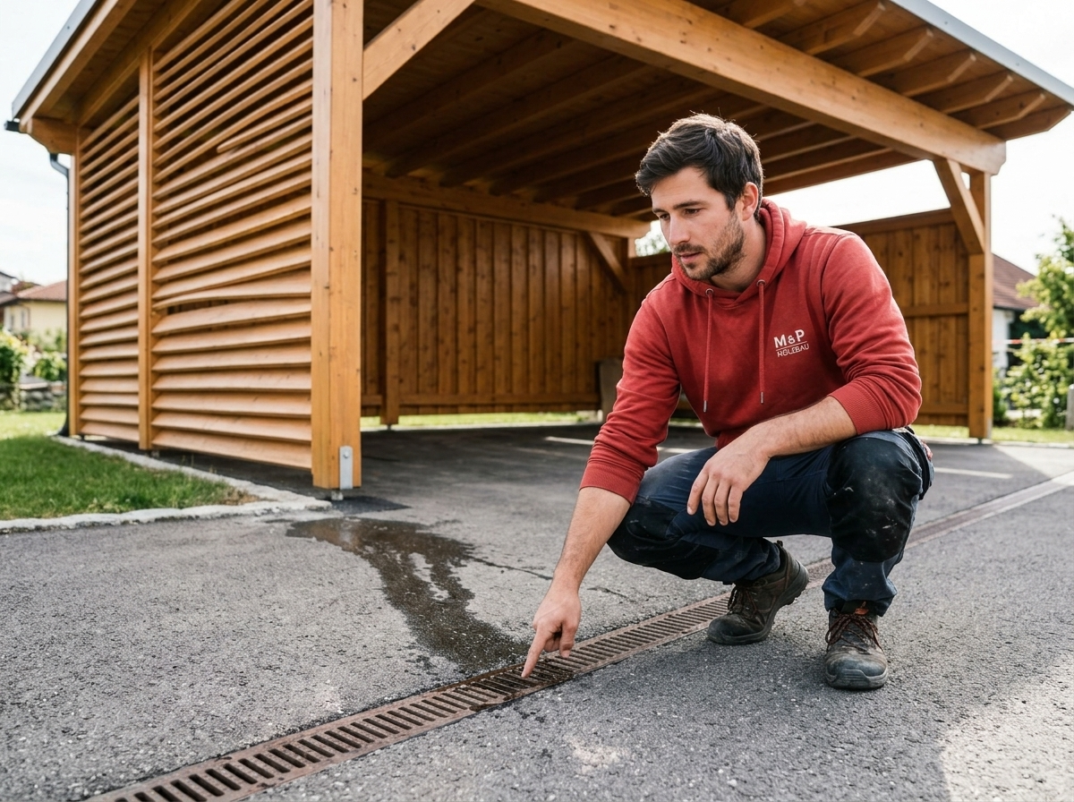 Lukas zeigt Entwässerung – Wasserführung