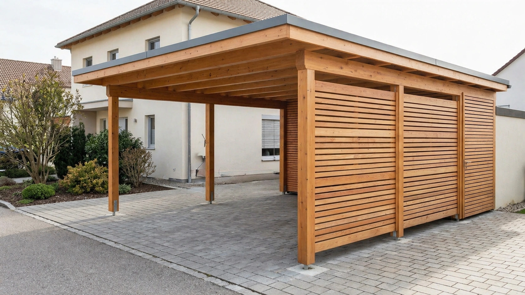 Architektenvilla mit integriertem Carport